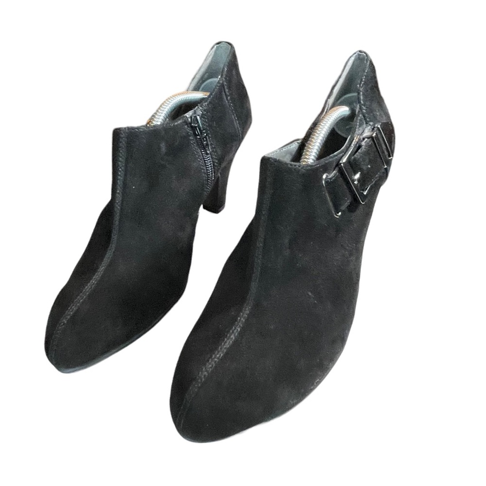 Aerosoles Black Suede Slip On Heels Womens Shoes Size 7.5 - Picture 6 of 15
